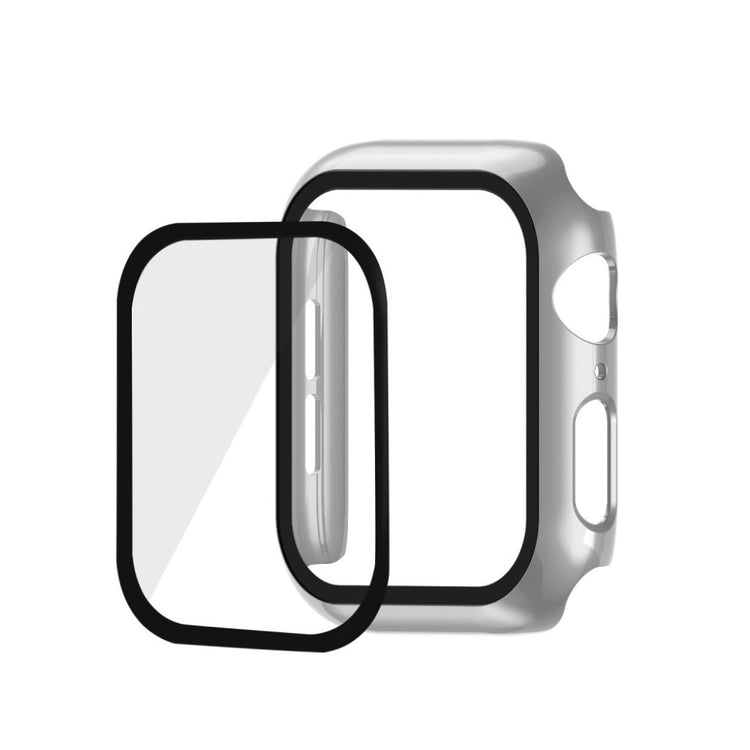 Alle Tiders Apple Watch Series 1-3 42mm Cover med Skærmbeskytter i Hærdet Glas - Sølv#serie_2