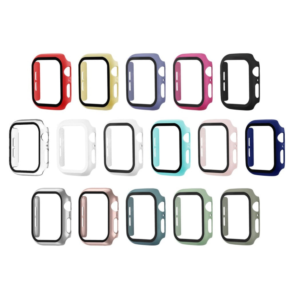 Alle Tiders Apple Watch Series 1-3 42mm Cover med Skærmbeskytter i Hærdet Glas - Gennemsigtig#serie_3