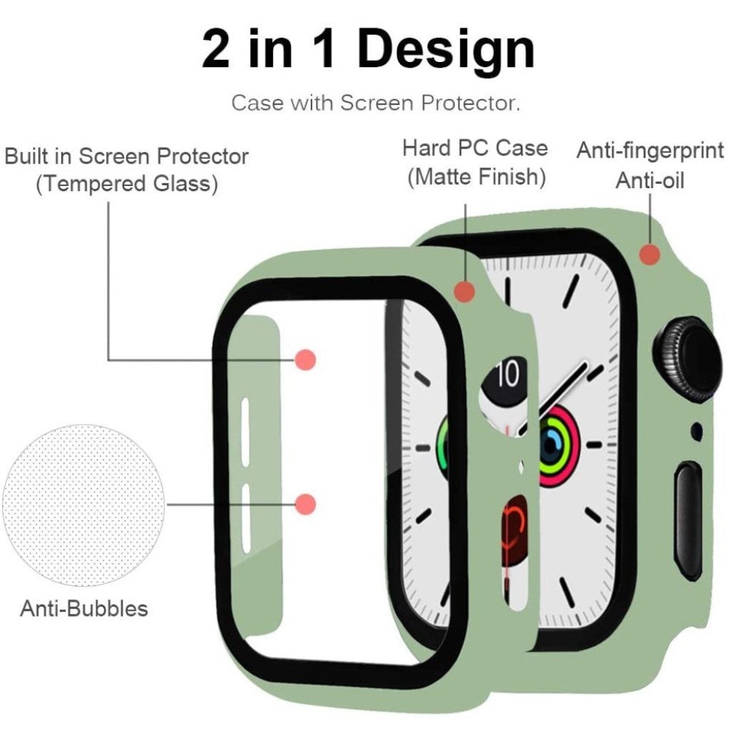 Apple Watch Series 1-3 42mm Holdbar Plastik Bumper  - Grøn#serie_8