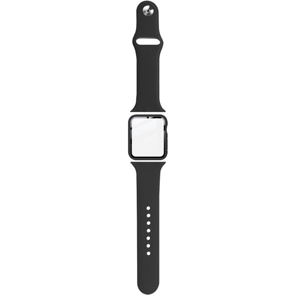 Apple Watch Series 1-3 42mm Silikone Cover med Rem - Gennemsigtig#serie_1