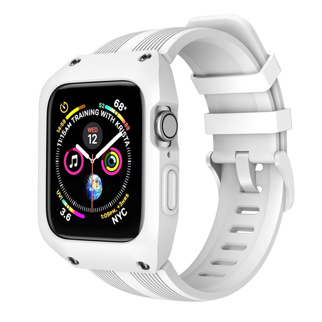 Meget fint Apple Watch Series 1-3 38mm Silikone Rem - Hvid#serie_2