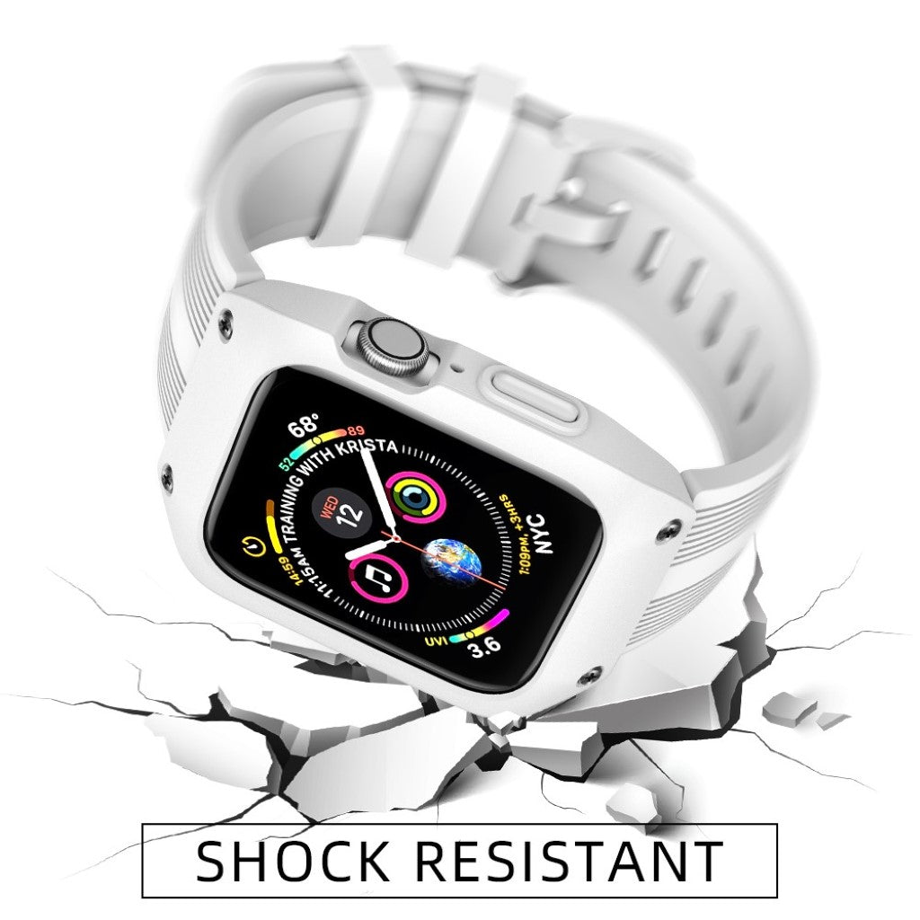 Meget fint Apple Watch Series 1-3 38mm Silikone Rem - Hvid#serie_2