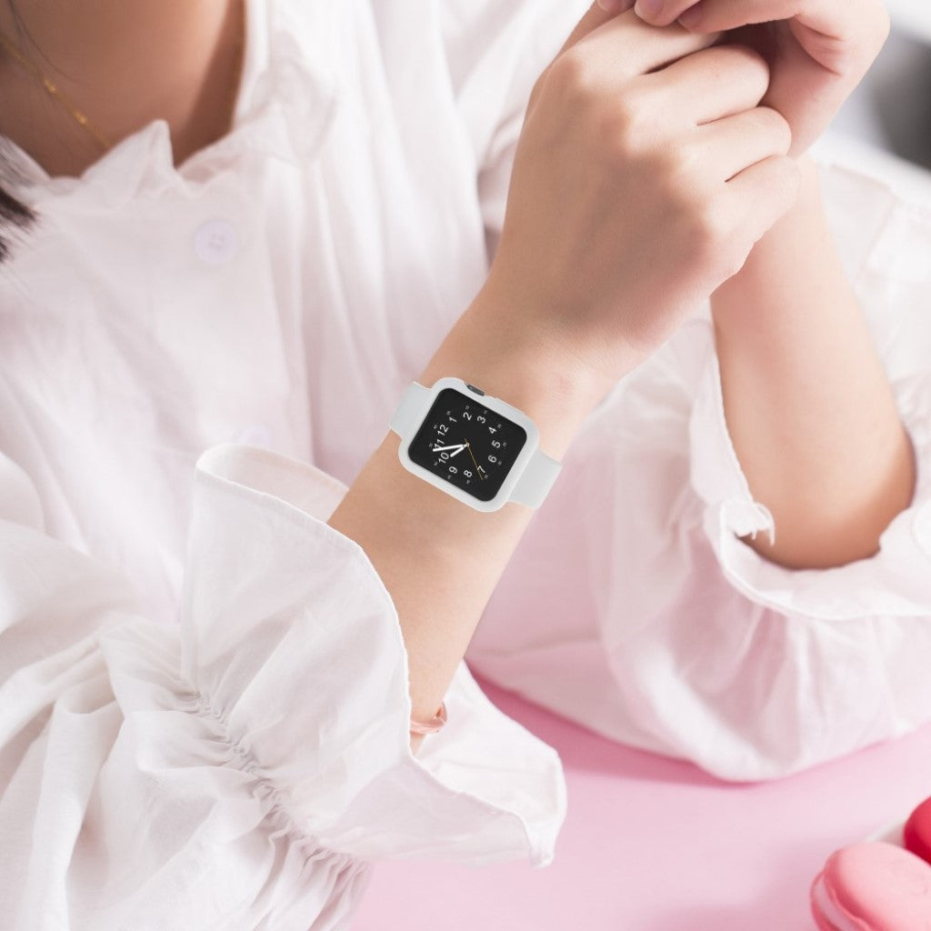 Vildt Fed Apple Watch Series 1-3 38mm Silikone Cover - Hvid#serie_2