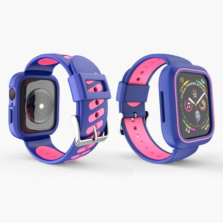 Super fantastisk Apple Watch Series 4 44mm Silikone Rem - Blå#serie_7
