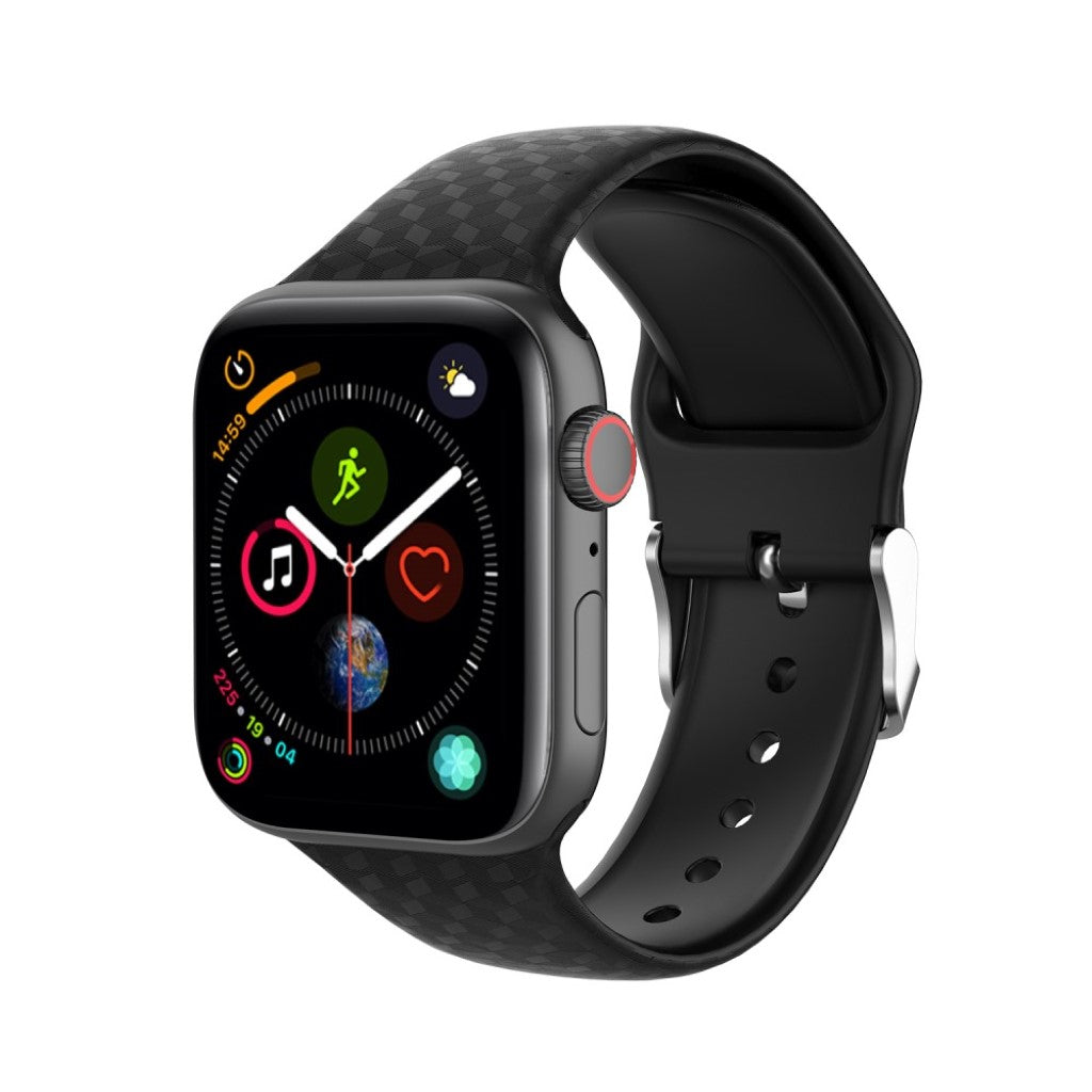 Holdbart Apple Watch Series 5 40mm Silikone Rem - Sort#serie_1