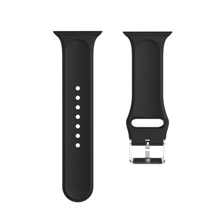 Holdbart Apple Watch Series 5 40mm Silikone Rem - Sort#serie_1