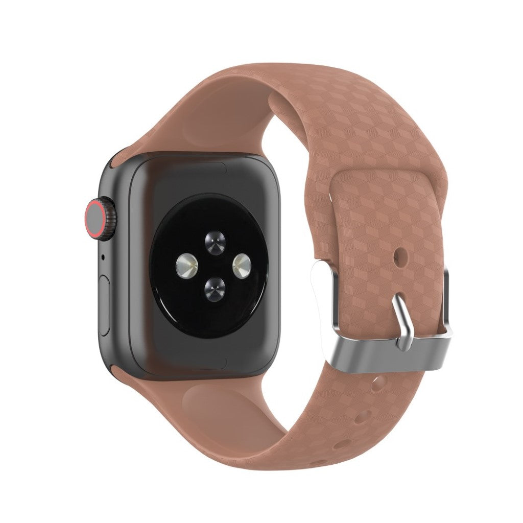 Holdbart Apple Watch Series 5 40mm Silikone Rem - Brun#serie_3