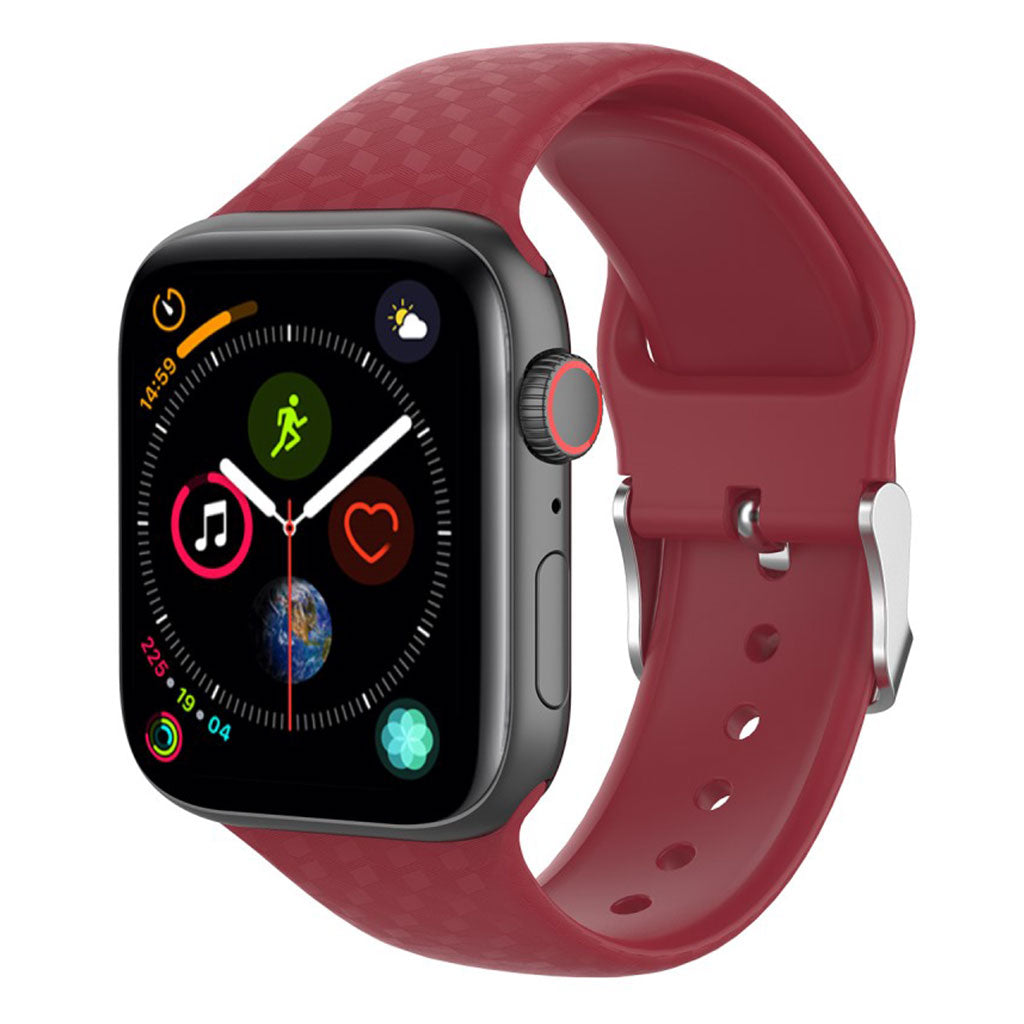 Holdbart Apple Watch Series 5 40mm Silikone Rem - Rød#serie_7