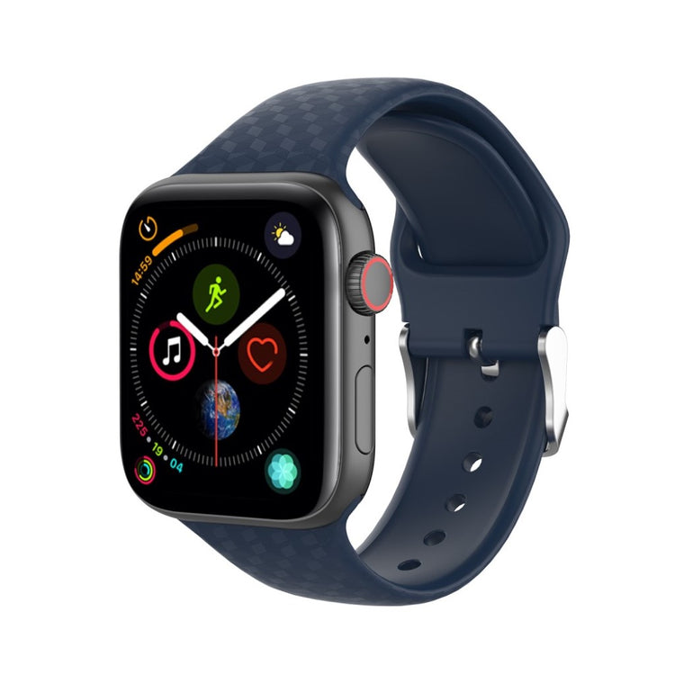 Holdbart Apple Watch Series 5 40mm Silikone Rem - Blå#serie_8