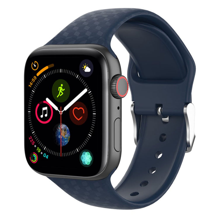 Holdbart Apple Watch Series 5 40mm Silikone Rem - Blå#serie_8