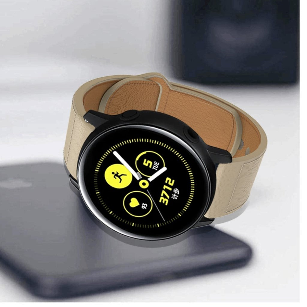 Rigtigt holdbart Apple Watch Series 5 40mm Ægte læder Rem - Brun#serie_4