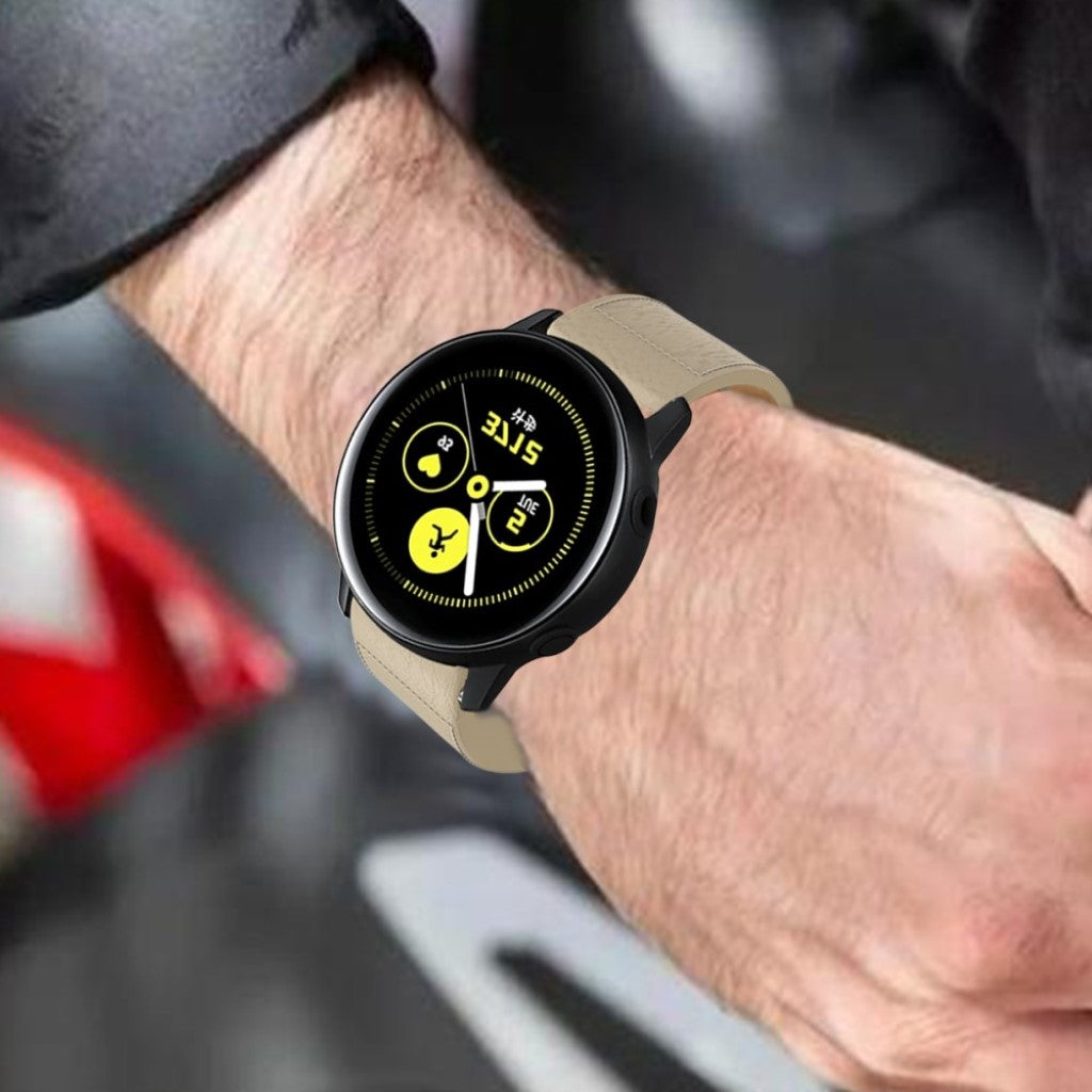 Rigtigt holdbart Apple Watch Series 5 40mm Ægte læder Rem - Brun#serie_4