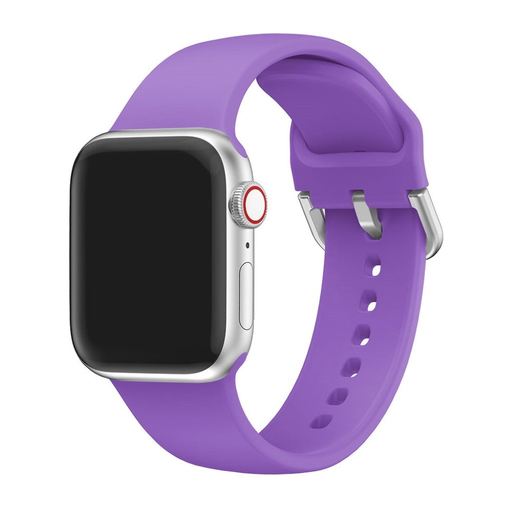 Vildt holdbart Apple Watch Series 5 40mm Silikone Rem - Lilla#serie_9