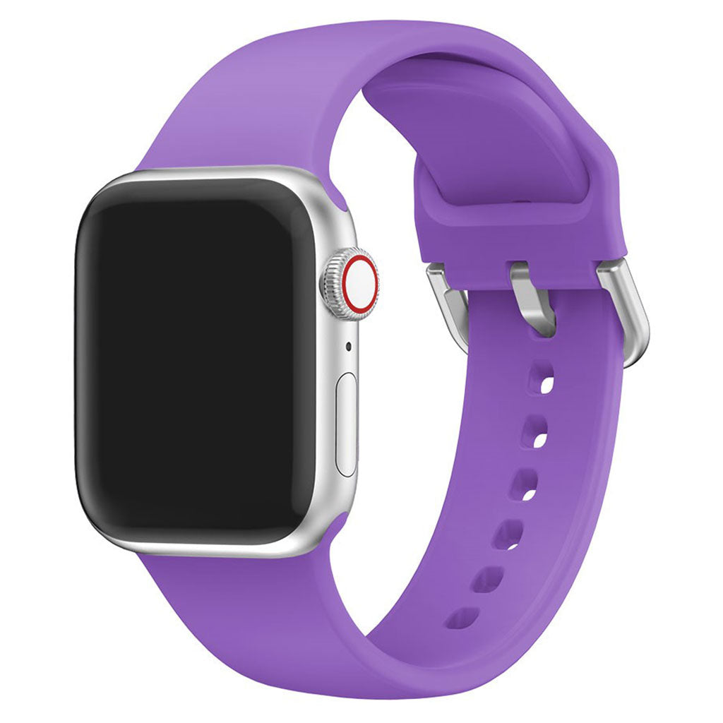 Vildt holdbart Apple Watch Series 5 40mm Silikone Rem - Lilla#serie_9