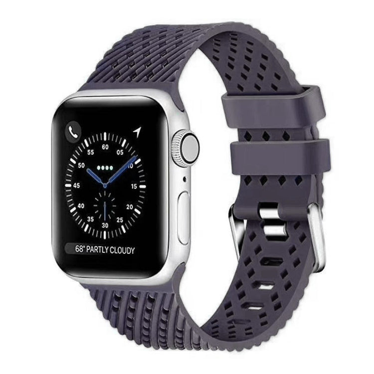 Vildt skøn Apple Watch Series 5 40mm Silikone Rem - Sølv#serie_10