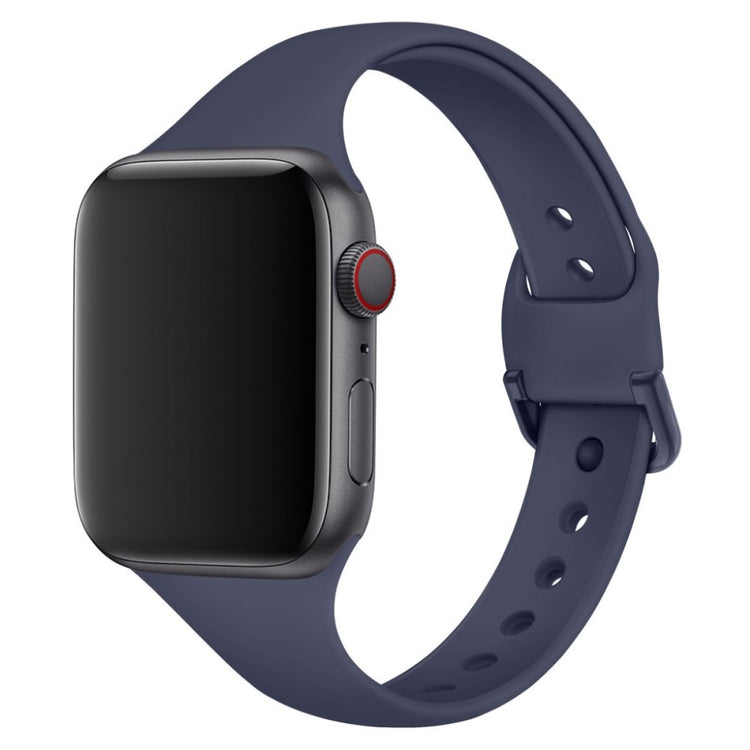 Meget holdbart Apple Watch Series 5 40mm Silikone Rem - Blå#serie_10