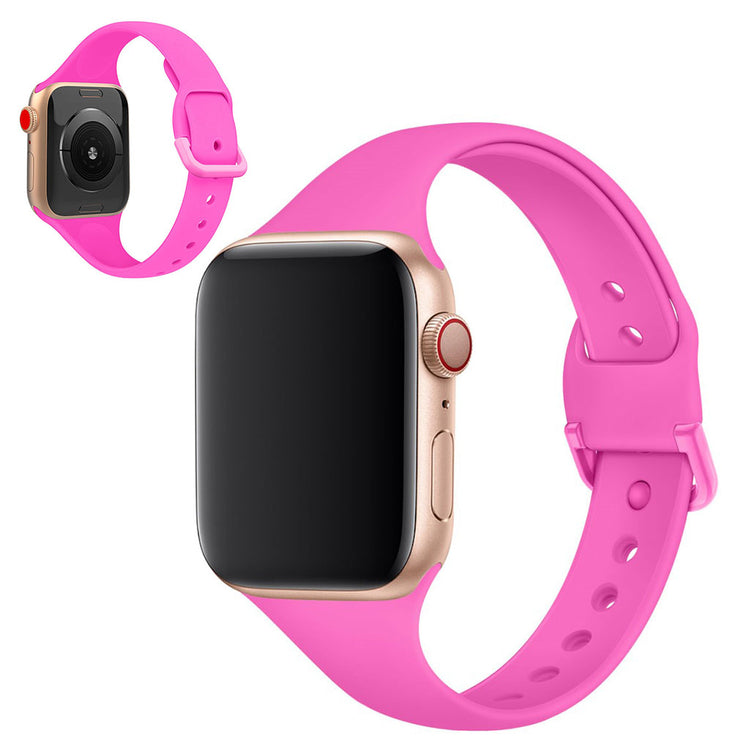 Meget holdbart Apple Watch Series 5 40mm Silikone Rem - Pink#serie_4