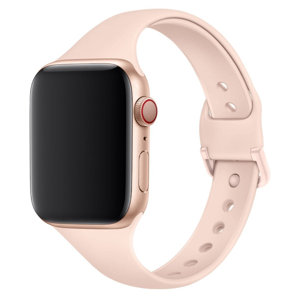 Meget holdbart Apple Watch Series 5 40mm Silikone Rem - Pink#serie_5