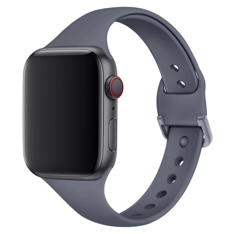 Meget holdbart Apple Watch Series 5 40mm Silikone Rem - Sort#serie_9