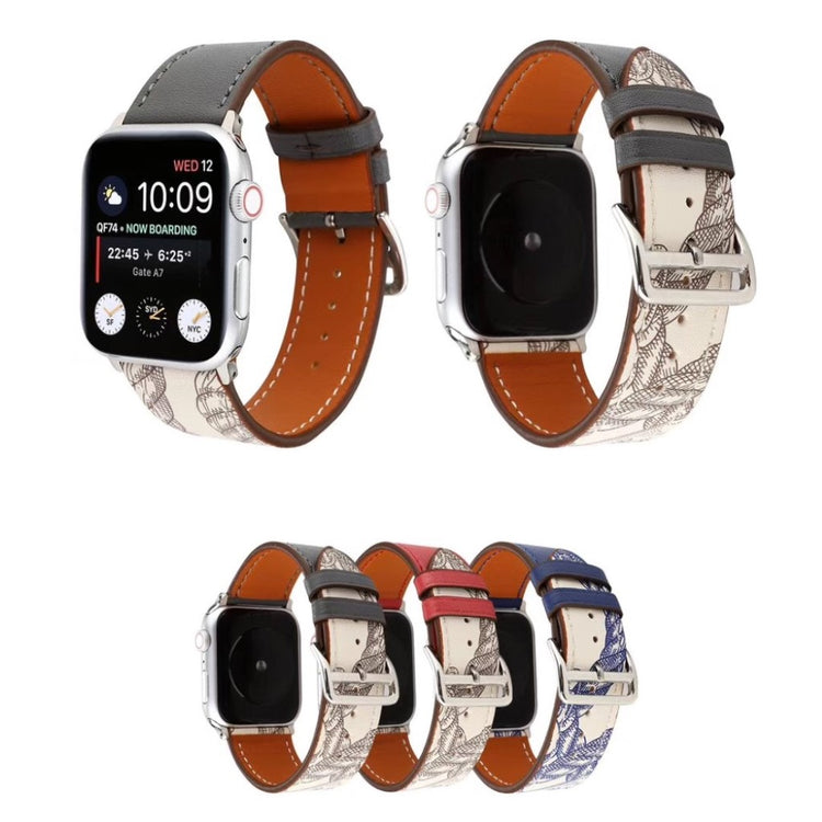 Meget fantastisk Apple Watch Series 5 40mm Ægte læder Rem - Sort#serie_1