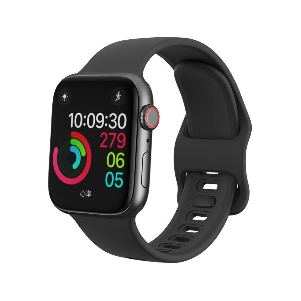  Apple Watch Series 5 40mm / Apple Watch 40mm Silikone Rem - Sort#serie_1