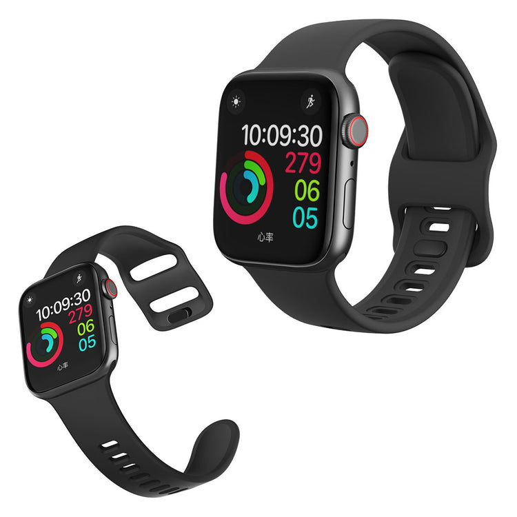  Apple Watch Series 5 40mm / Apple Watch 40mm Silikone Rem - Sort#serie_1