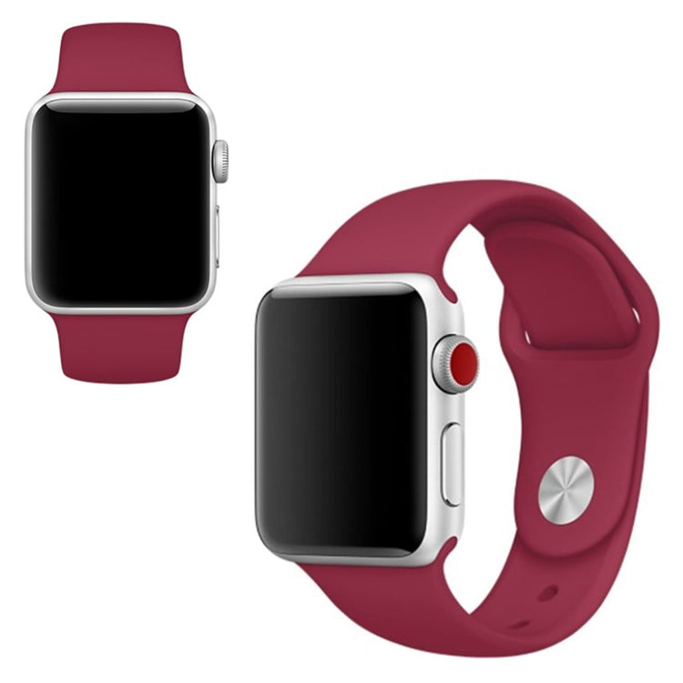  Apple Watch Series 5 44mm / Apple Watch 40mm Silikone Rem - Rød#serie_10