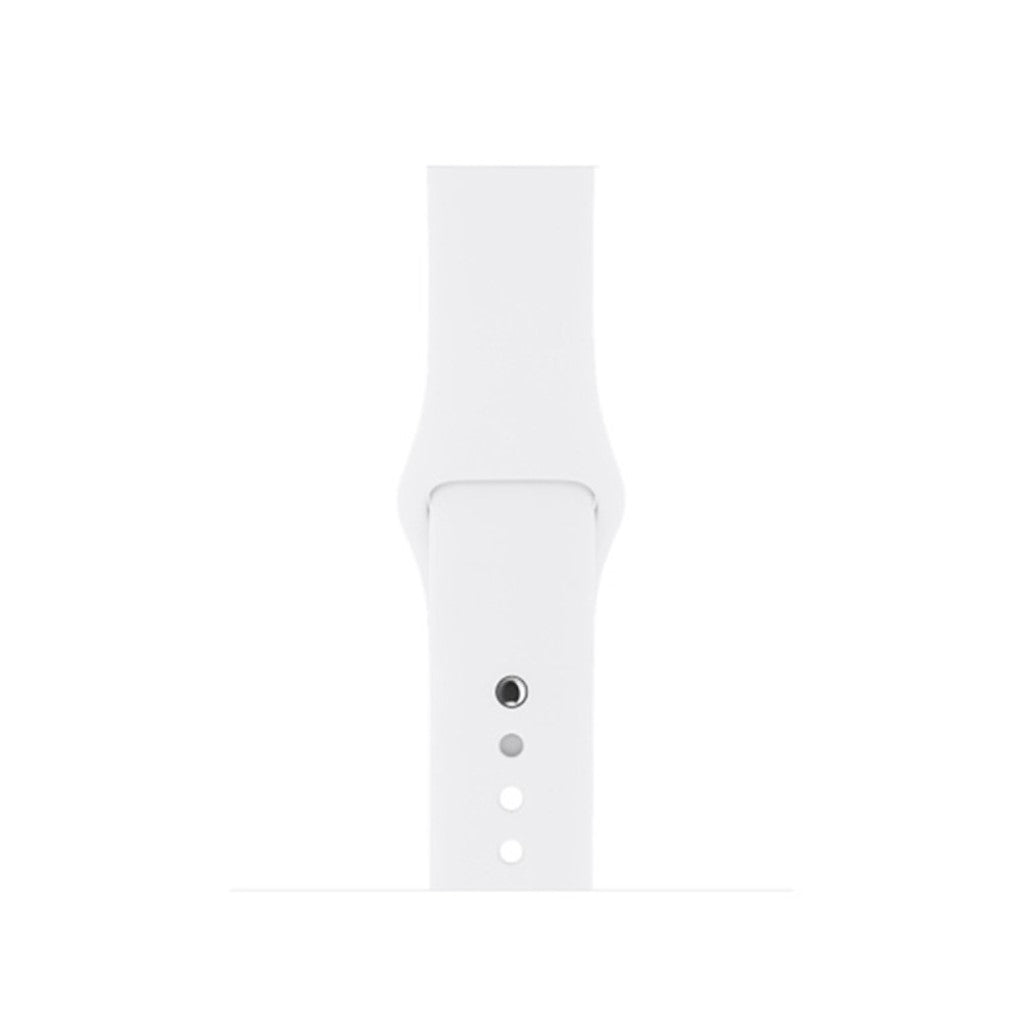  Apple Watch Series 5 44mm / Apple Watch 40mm Silikone Rem - Hvid#serie_2