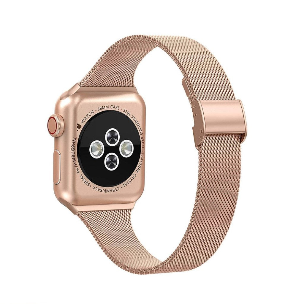 Pænt Apple Watch Series 5 40mm / Apple Watch 40mm Metal Rem - Guld#serie_3