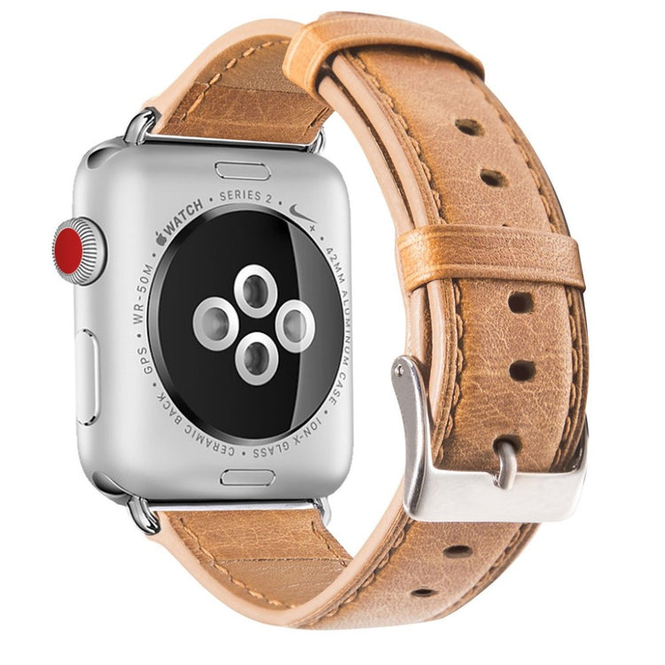 Meget fed Apple Watch Series 5 40mm Ægte læder Rem - Brun#serie_2