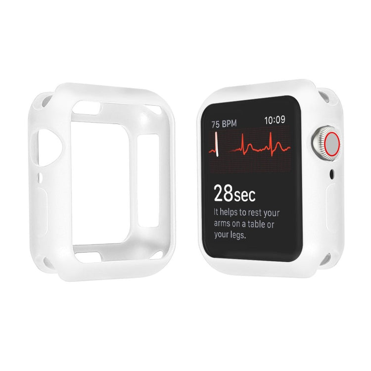 Apple Watch Series 5 40mm / Apple Watch 40mm Holdbar Silikone Bumper  - Hvid#serie_2