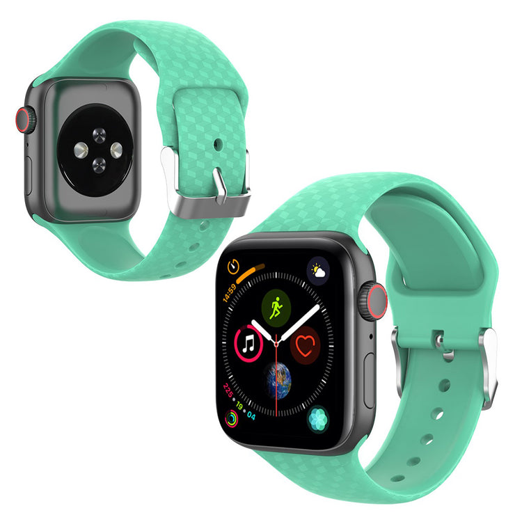 Meget smuk Apple Watch Series 5 44mm Silikone Rem - Grøn#serie_10