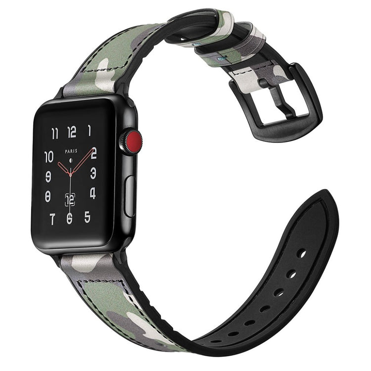  Apple Watch Series 5 44mm / Apple Watch 44mm Ægte læder Rem - Grøn#serie_4