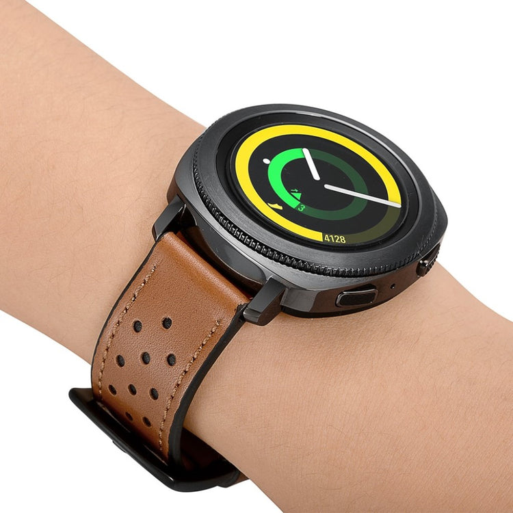 Super smuk Samsung Gear Sport Ægte læder Rem - Brun#serie_1