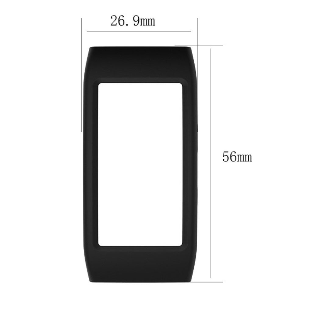 Samsung Gear Fit2 Pro  Silikone Bumper  - Sort#serie_1