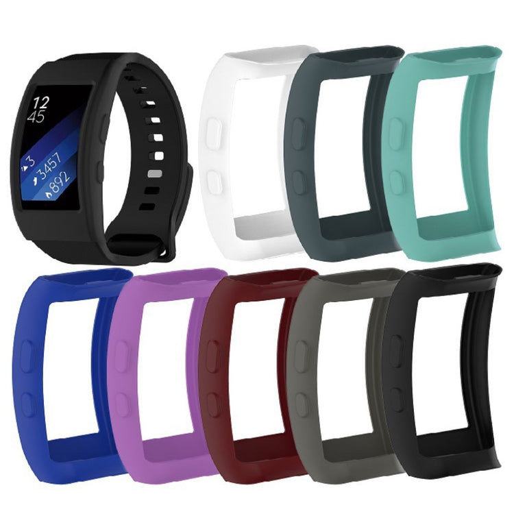 Samsung Gear Fit2 Pro  Silikone Bumper  - Sort#serie_1