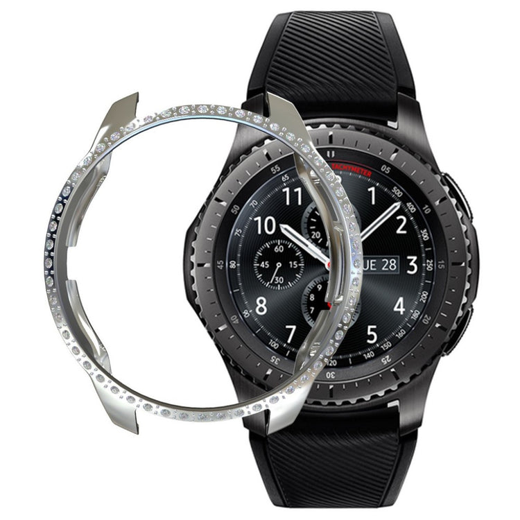 Samsung Galaxy Watch (42mm)  Rhinsten og Silikone Bumper  - Sølv#serie_2