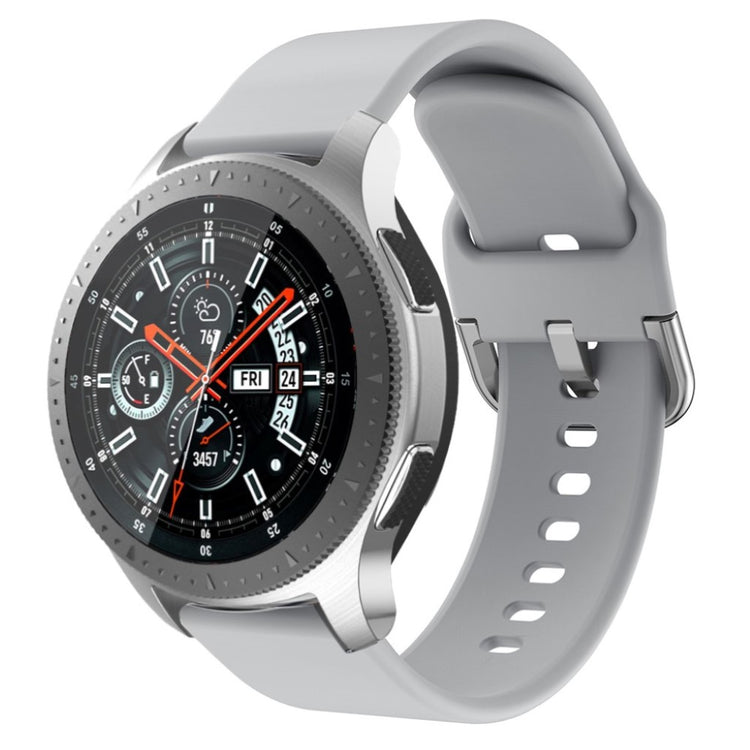 Meget kønt Samsung Galaxy Watch (46mm) Silikone Rem - Sølv#serie_3