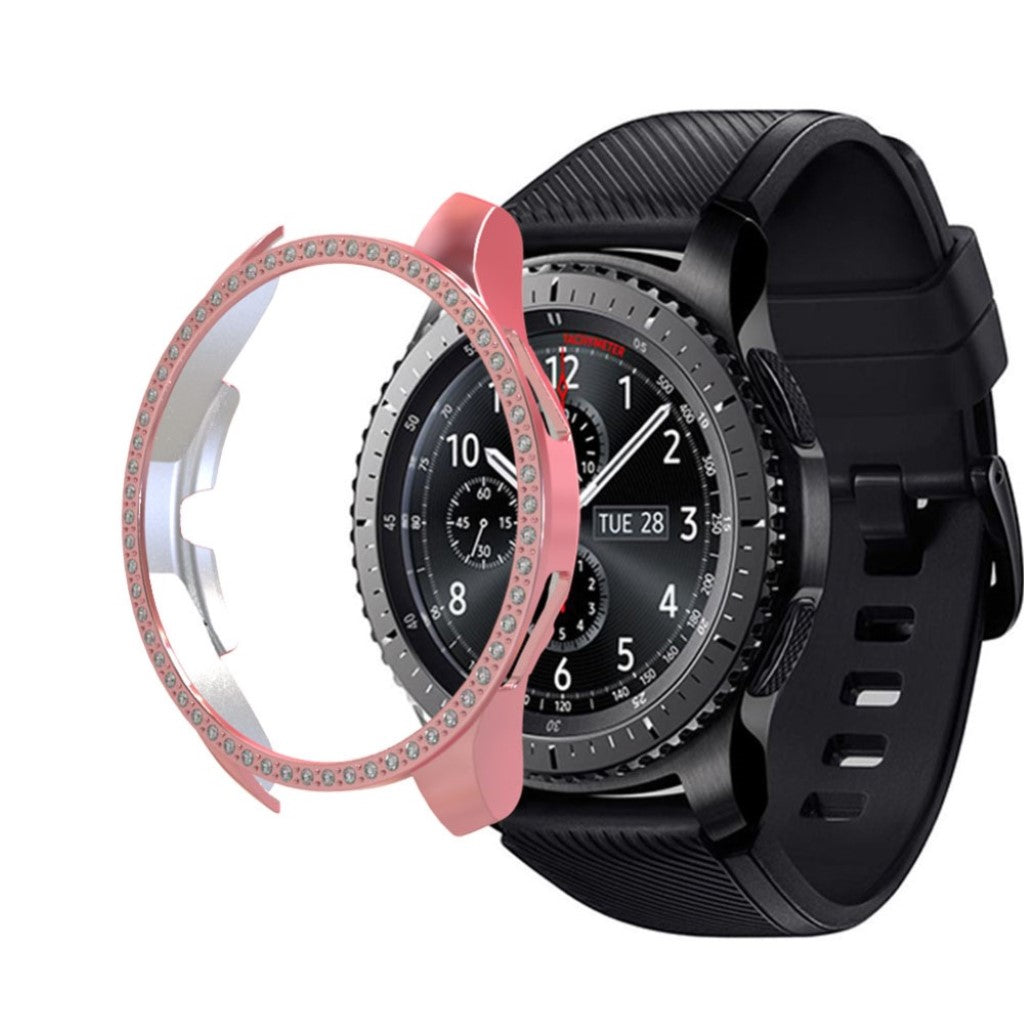 Samsung Galaxy Watch (46mm)  Rhinsten og Silikone Bumper  - Pink#serie_3