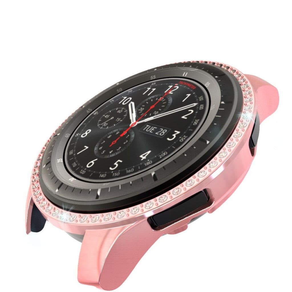 Samsung Galaxy Watch (46mm)  Rhinsten og Silikone Bumper  - Pink#serie_3