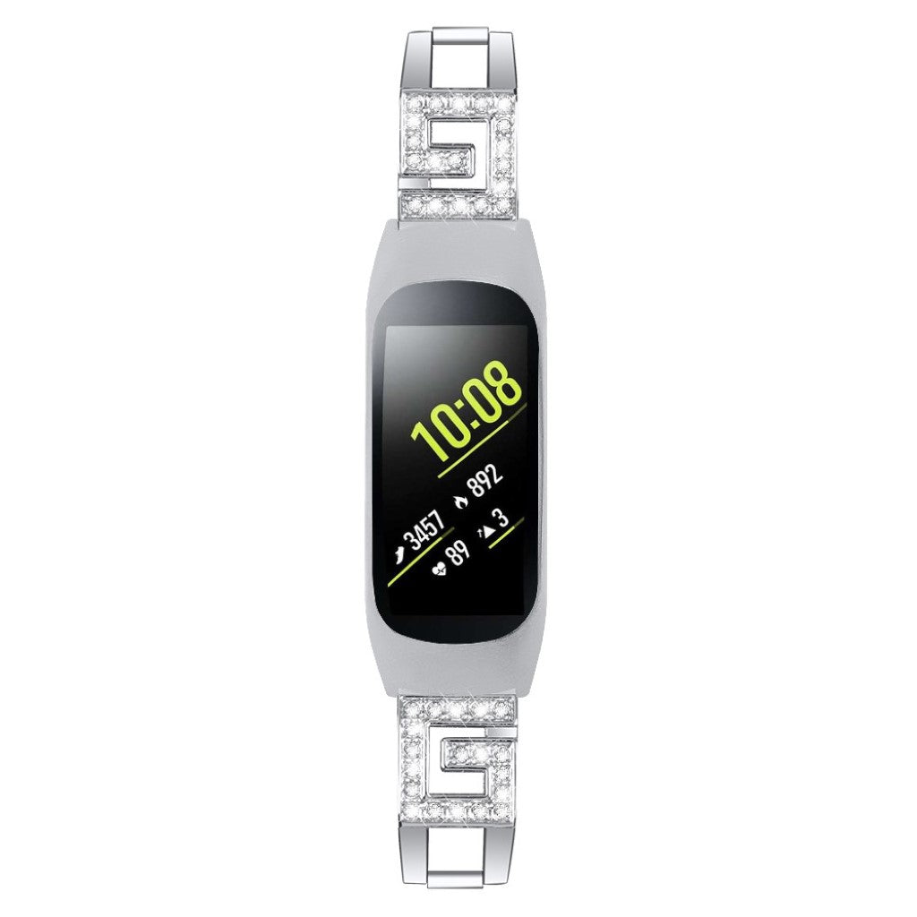 Meget sejt Samsung Galaxy Fit-e Metal og Rhinsten Rem - Sølv#serie_2