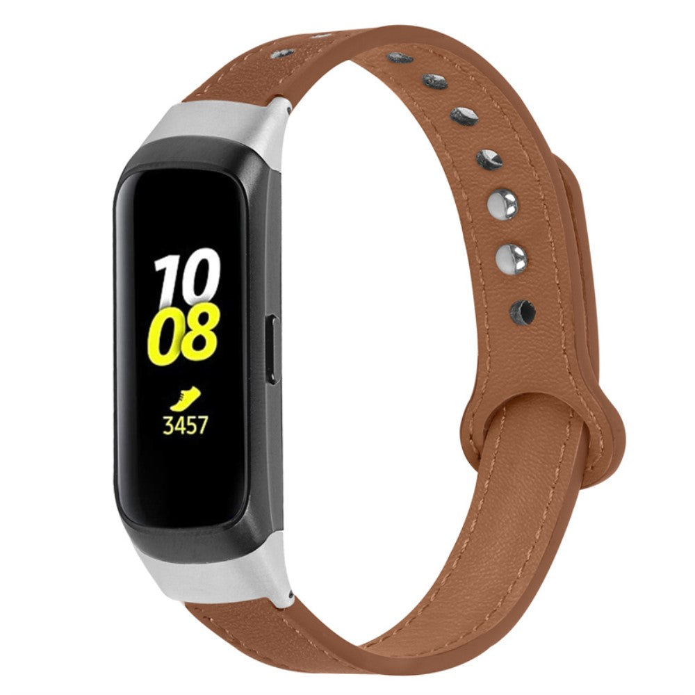 Meget pænt Samsung Galaxy Fit Ægte læder Urrem - Brun#serie_11