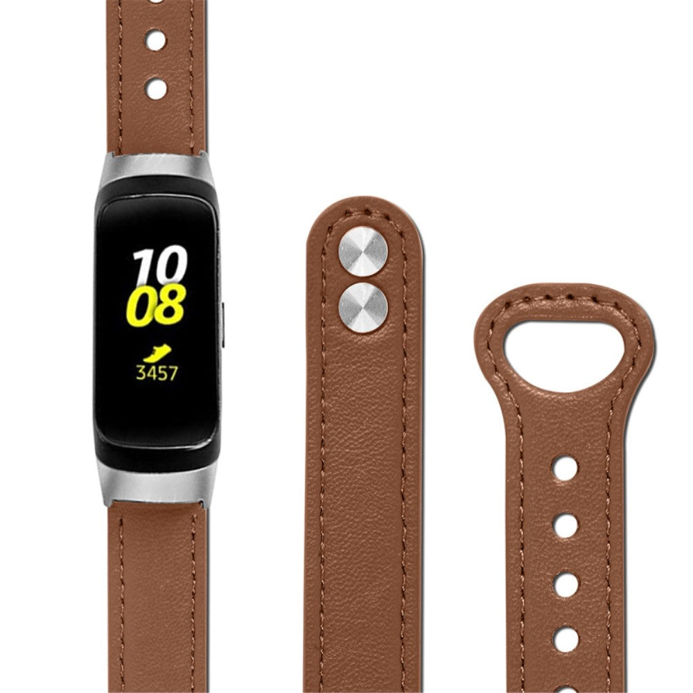 Meget pænt Samsung Galaxy Fit Ægte læder Urrem - Brun#serie_11