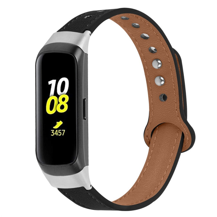 Meget pænt Samsung Galaxy Fit Ægte læder Urrem - Sort#serie_2