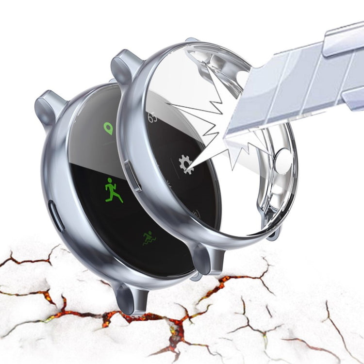 Super Pænt Samsung Galaxy Watch Active 2 - 40mm Silikone Cover - Sølv#serie_7