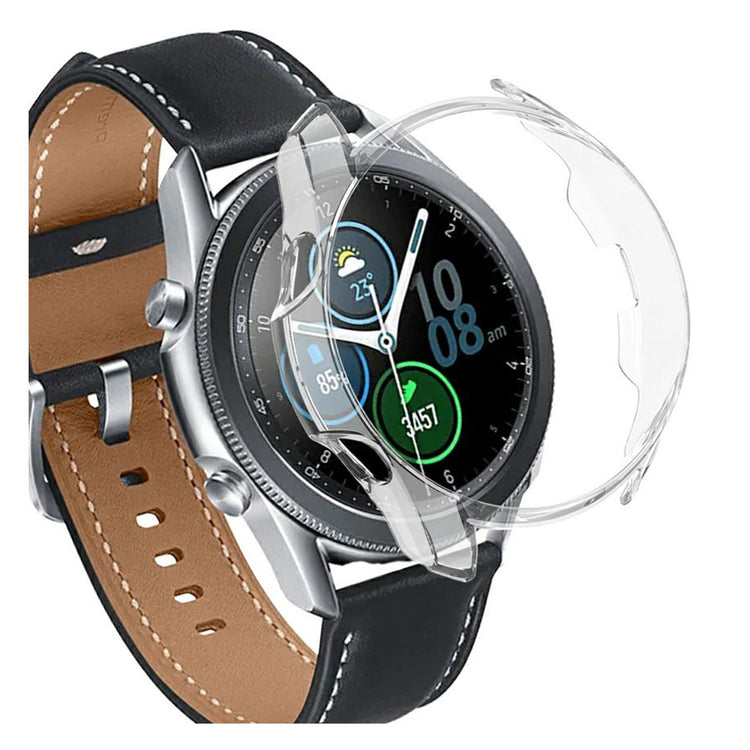 Samsung Galaxy Watch 3 (45mm) Holdbar Silikone Bumper  - Gennemsigtig#serie_6