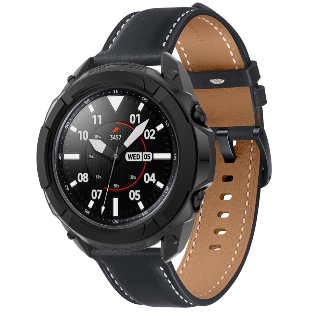 Samsung Galaxy Watch 3 (45mm) Beskyttende Silikone Bumper  - Sort#serie_2