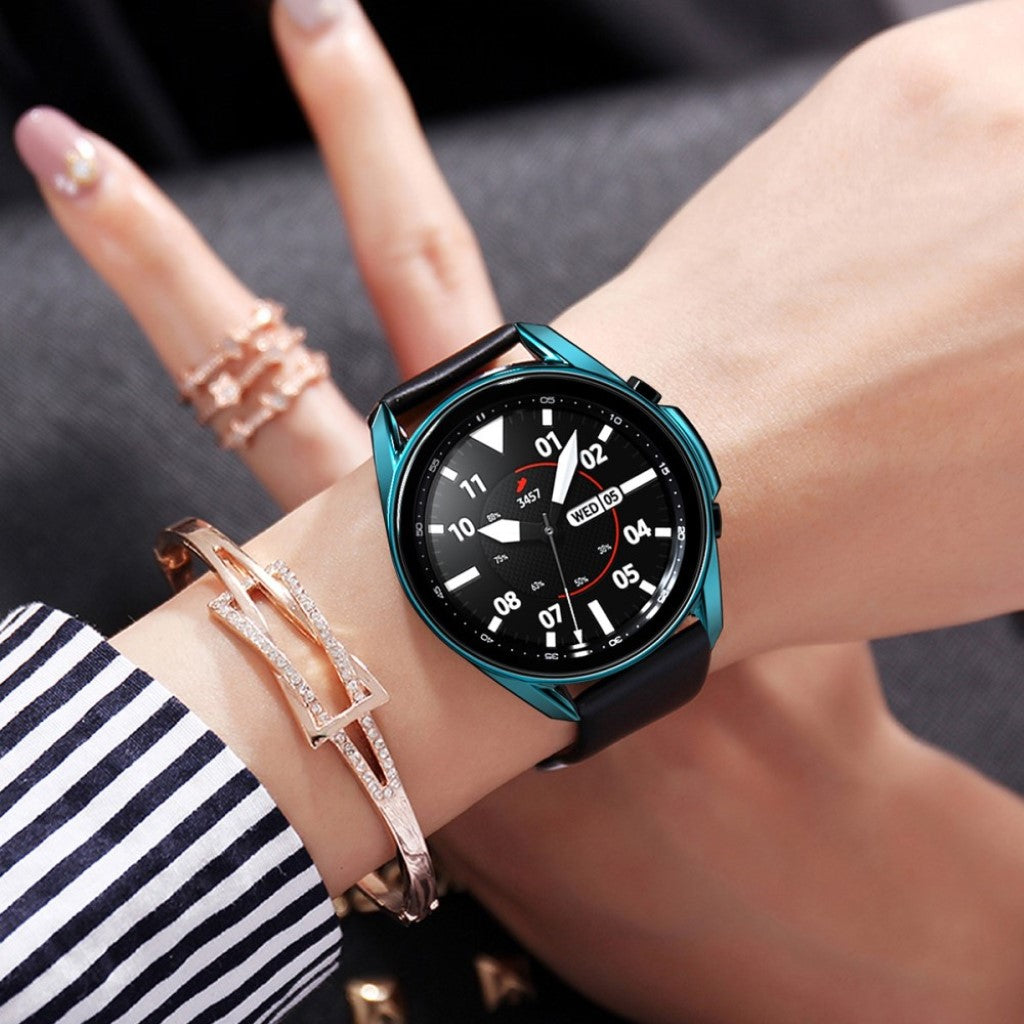 Meget Flot Samsung Galaxy Watch 3 (45mm) Cover med Skærmbeskytter i Plastik og Hærdet Glas - Grøn#serie_4