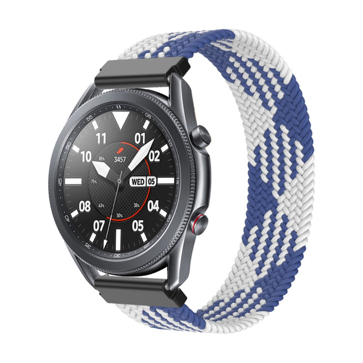 Rigtigt holdbart Samsung Galaxy Watch 3 (45mm) Nylon Rem - Størrelse: L - Blå#serie_22