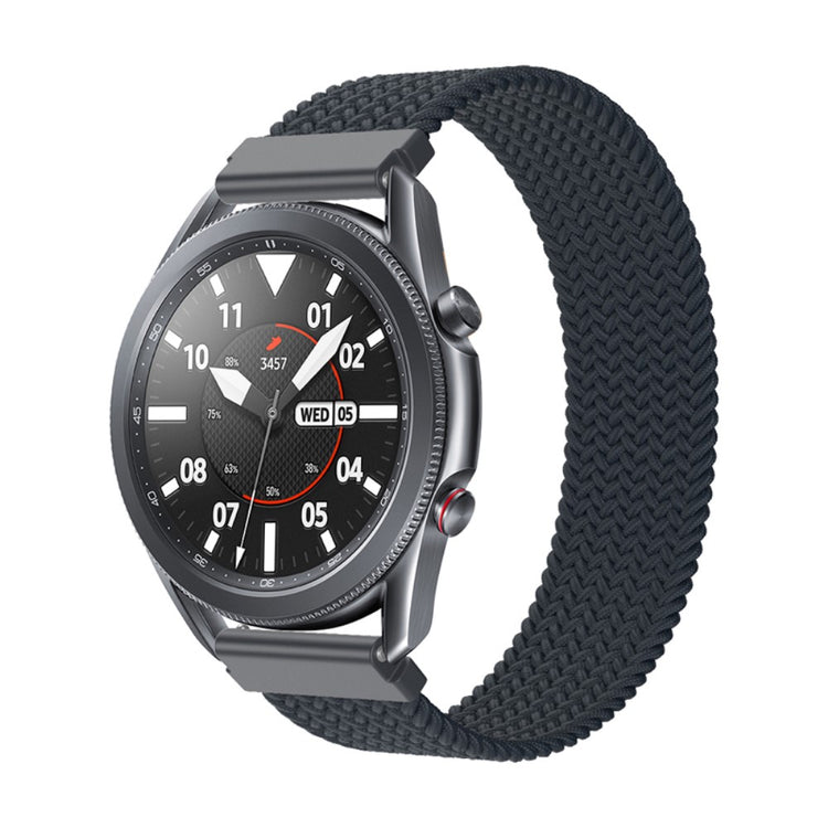 Fed Samsung Galaxy Watch 3 (45mm) Nylon Rem - Størrelse: M - Sort#serie_2